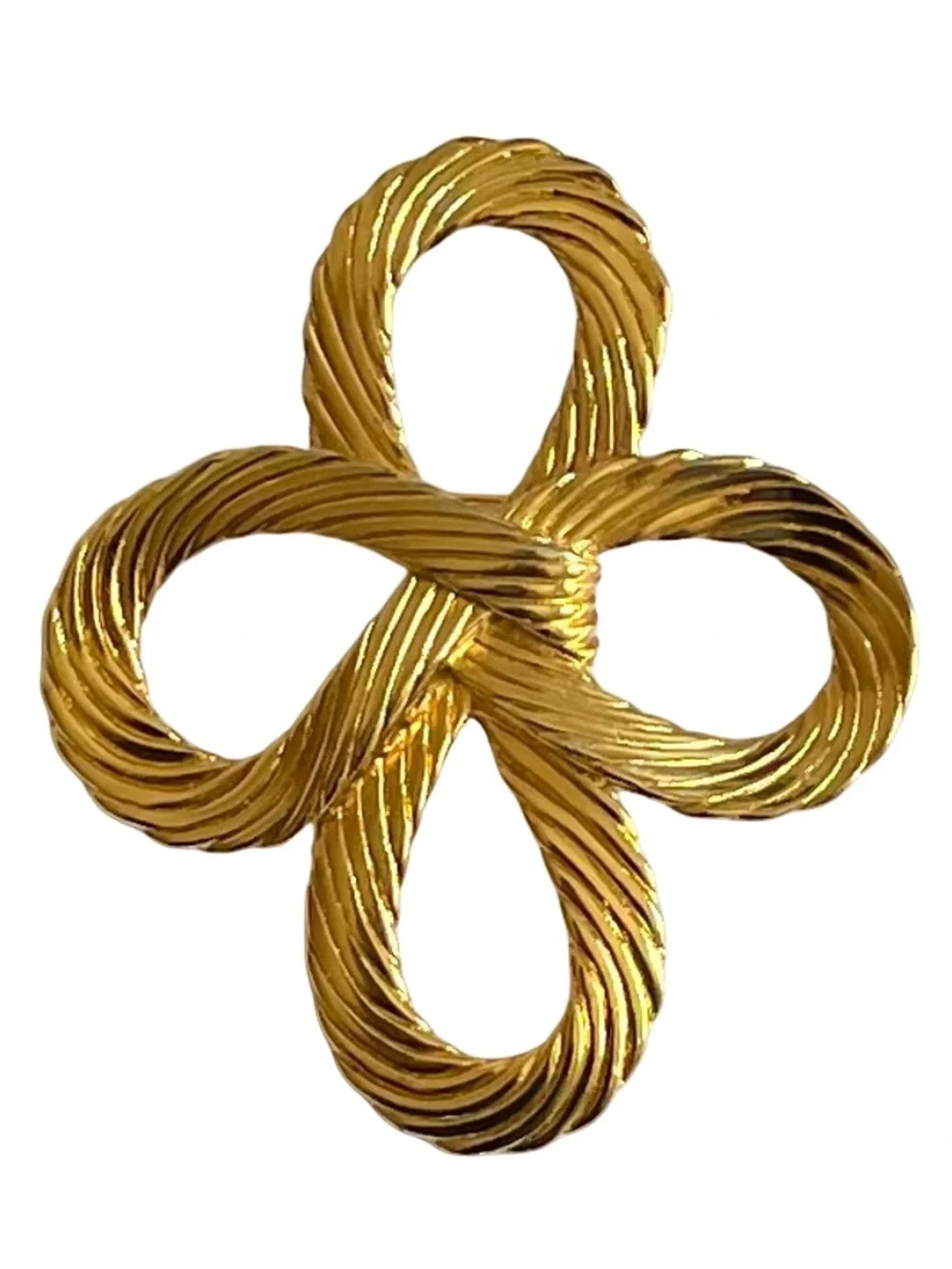 Vintage Signed Monet Gold Plated Maltese Cross Brooch